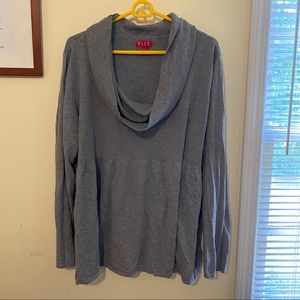 Elle Grey Cowl Neck Sweater 3x